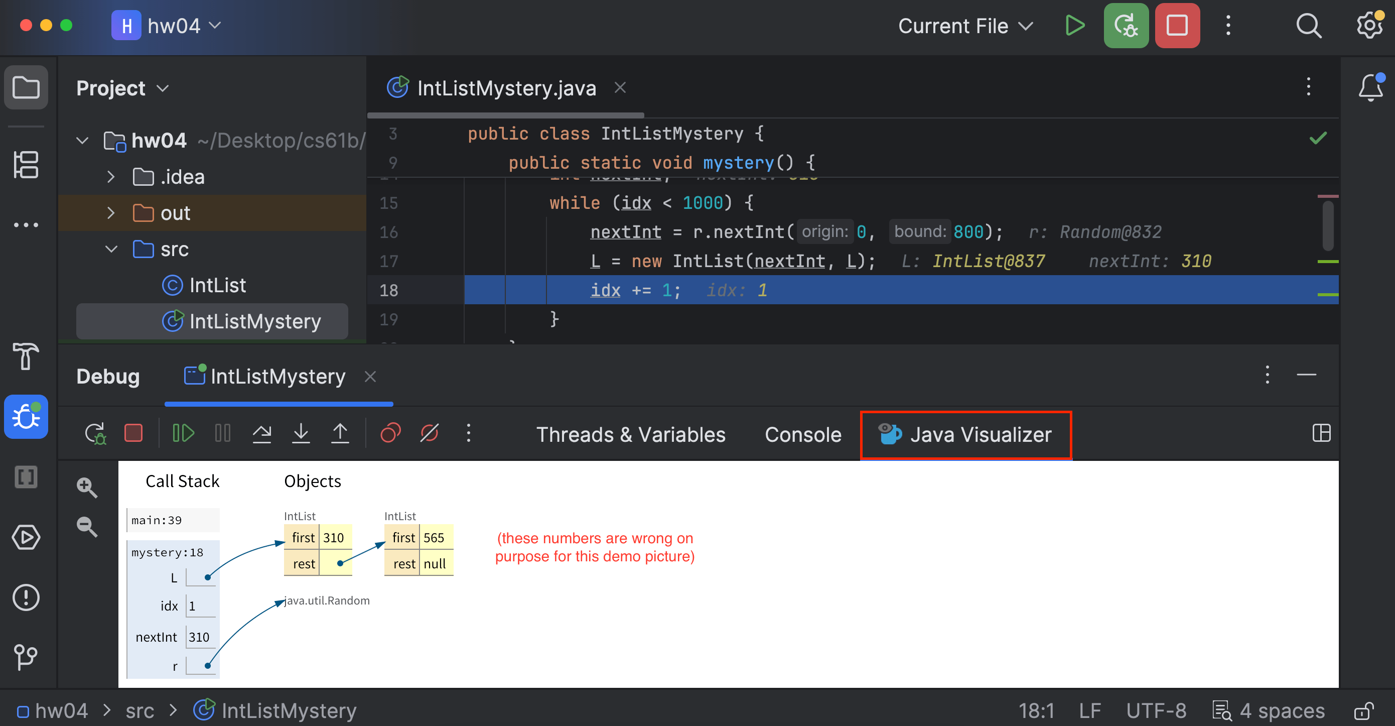Java Visualizer Tab