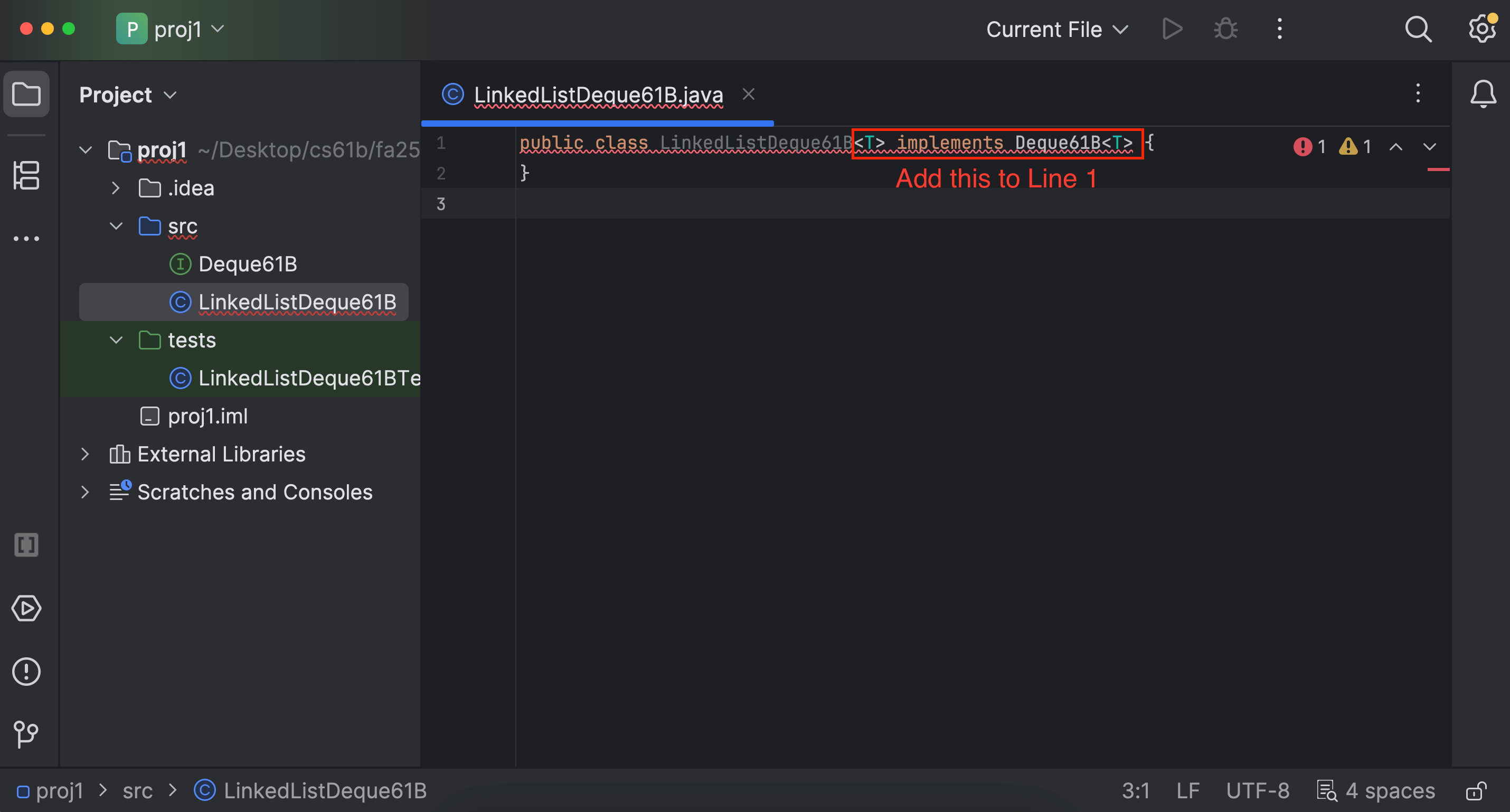 Add generic type and implements